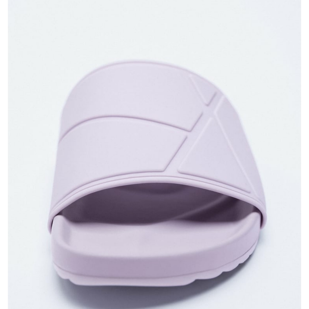 NWT ZARA LOW HEEL SANDALS in Mauve - Picture 5 of 6